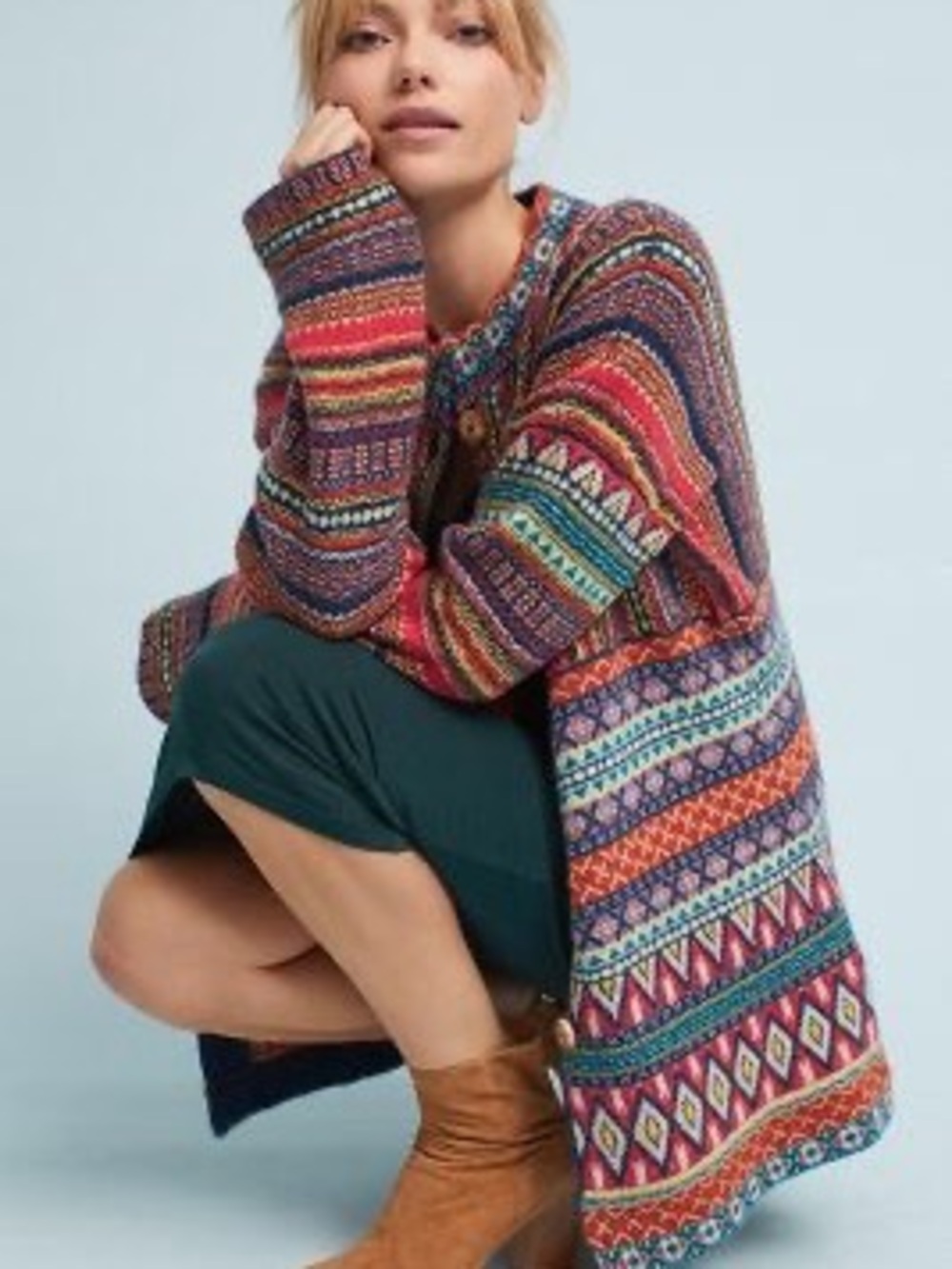 LIVIA INTARSIA CARDIGAN